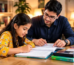 Student receiving home tuition support in F-7 Islamabad