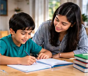 Student receiving home tuition support in E-8 Islamabad
